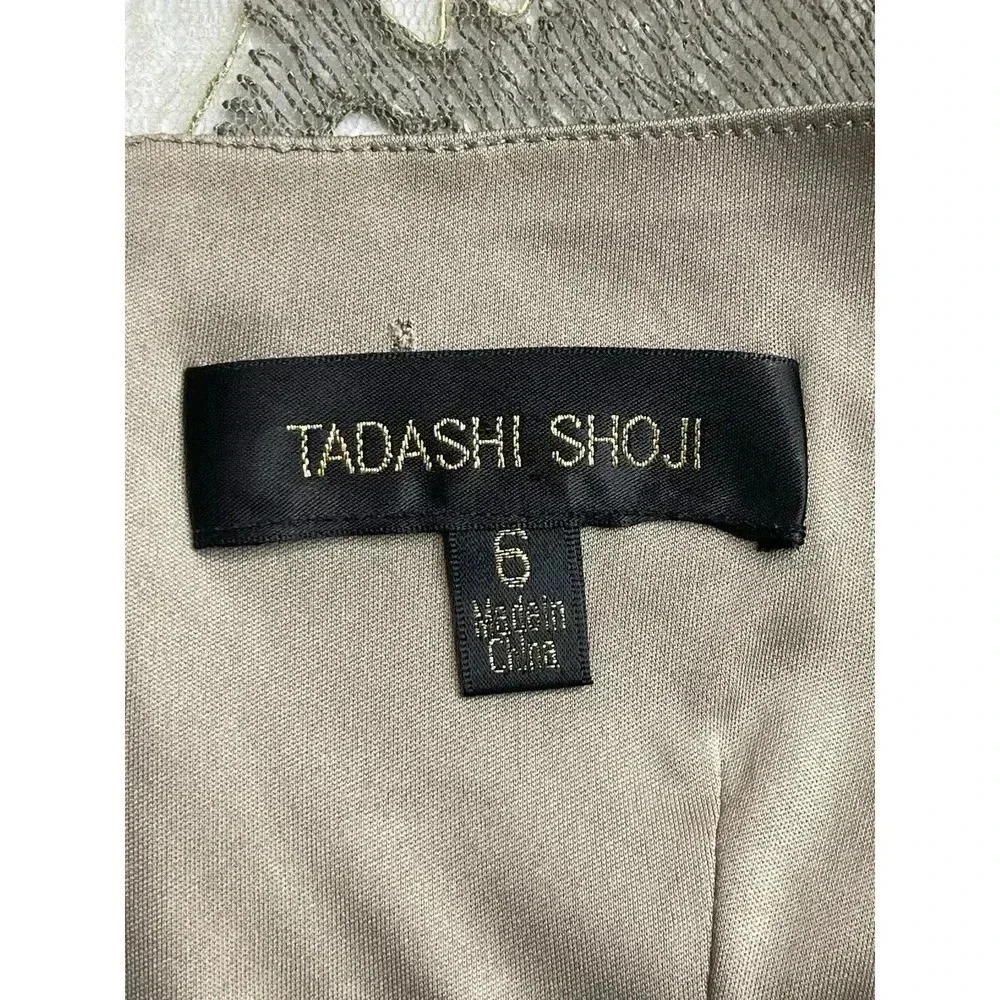 Tadashi Shoji Ilussion Yoke Lace Cocktail Dress Knee length size 6 - Picture 10 of 11